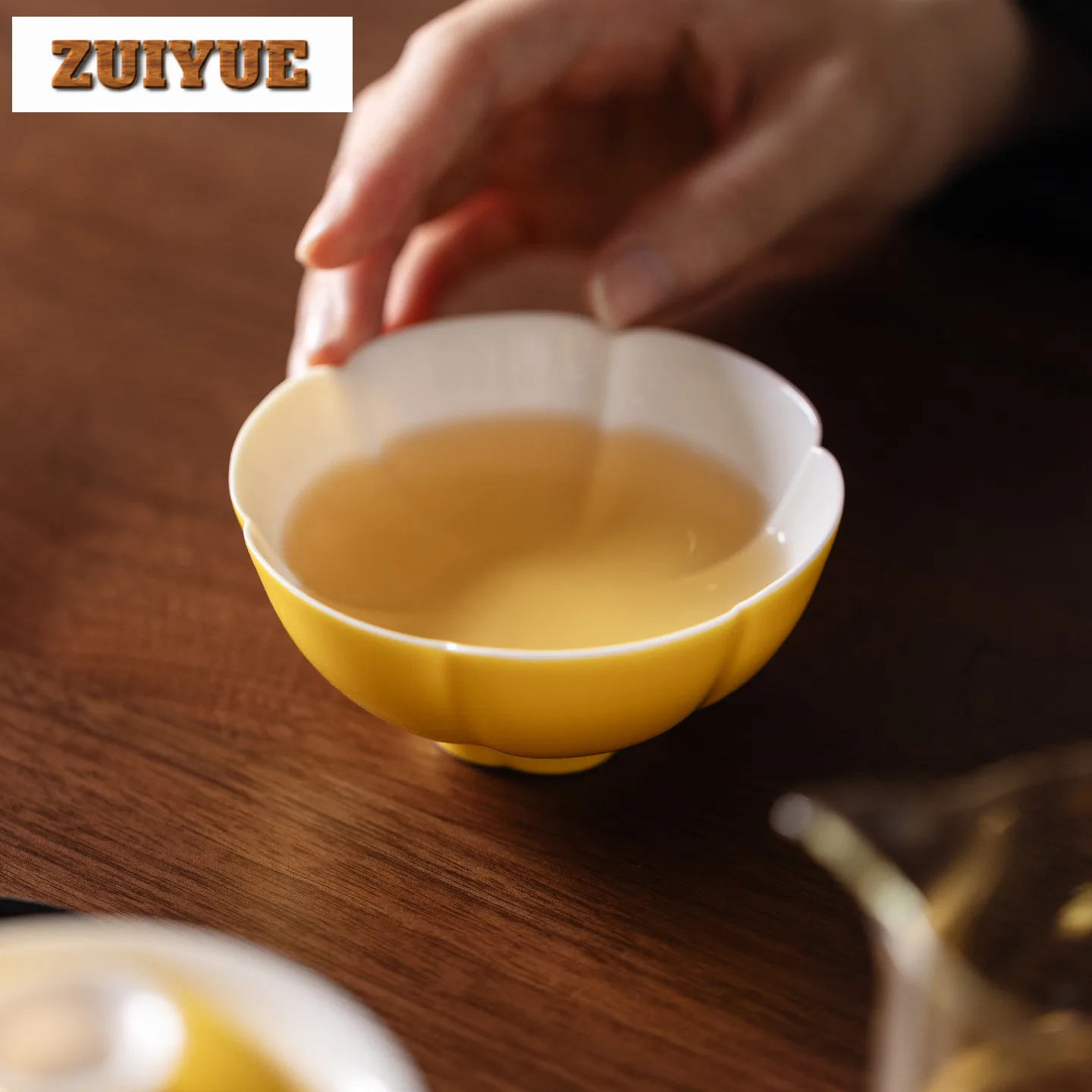 120 مللي فنجان شاي بتالويد أصفر مجموعة أوعية شاي عتيقة من أكواب تذوق الشاي كوب التأمل Chazhan أكواب رئيسية ملحقات عناصر الشاي #4