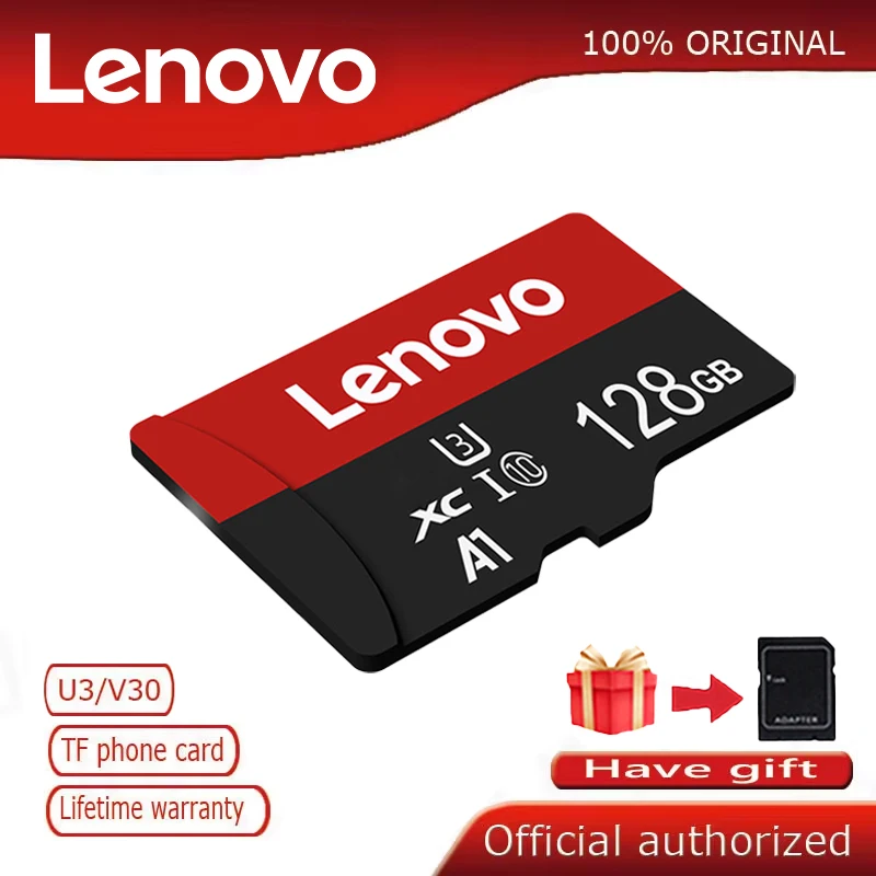 Lenovo-Carte mémoire Mini SD haute vitesse, 1 To, 512 Go, 256 Go, 128 Go, 64 Go, irritation 10, V30, A2, carte TF pour téléphone, ordinateur, appareil photo, original