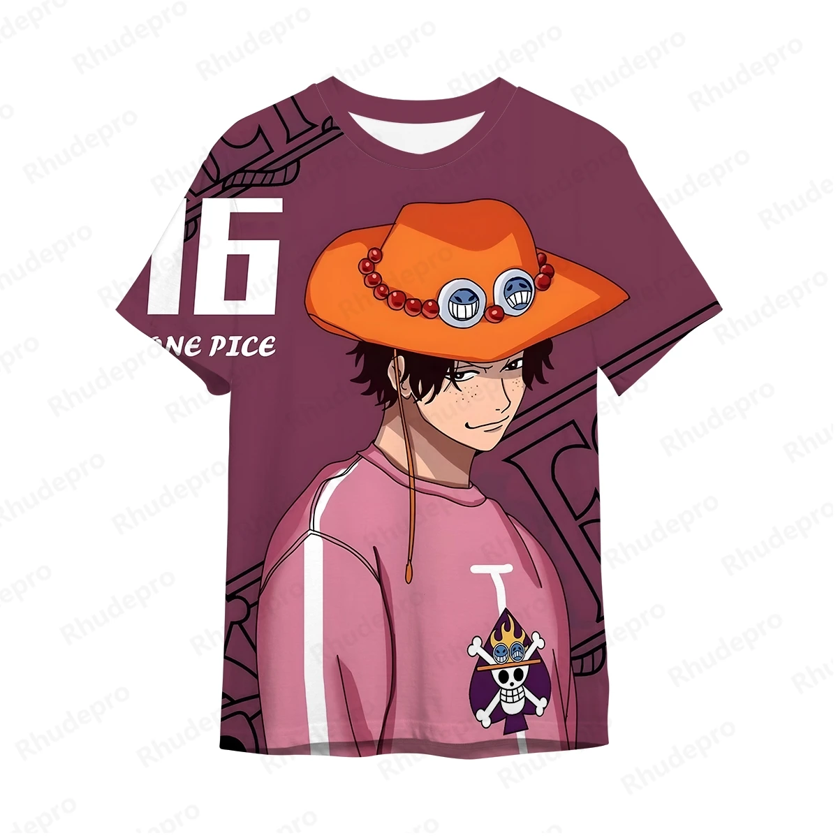 One Piece Monkey D Anime de homens One Piece Anime, novo Unisex Luffy impressão 3D Cosplay T-shirt, rua das mulheres e das crianças, manga curta