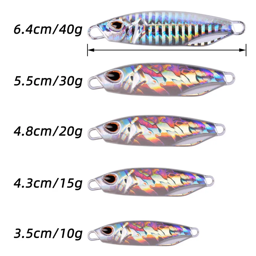 10Pcs Long Cast Metal Bait Spinner Spoon Sea Fishing Lures Jigs Trout Fishing Hard Baits Tackle Pesca Jigs Fish Jigging Set bait view 2
