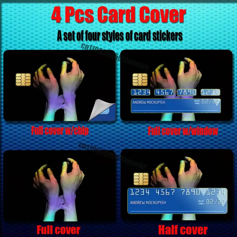 For Taemin Phase 1 Soft Violence SHINee Credit Bank Sticker ID Access Card Cover Skin Rainbow Color Laser Stickers Film