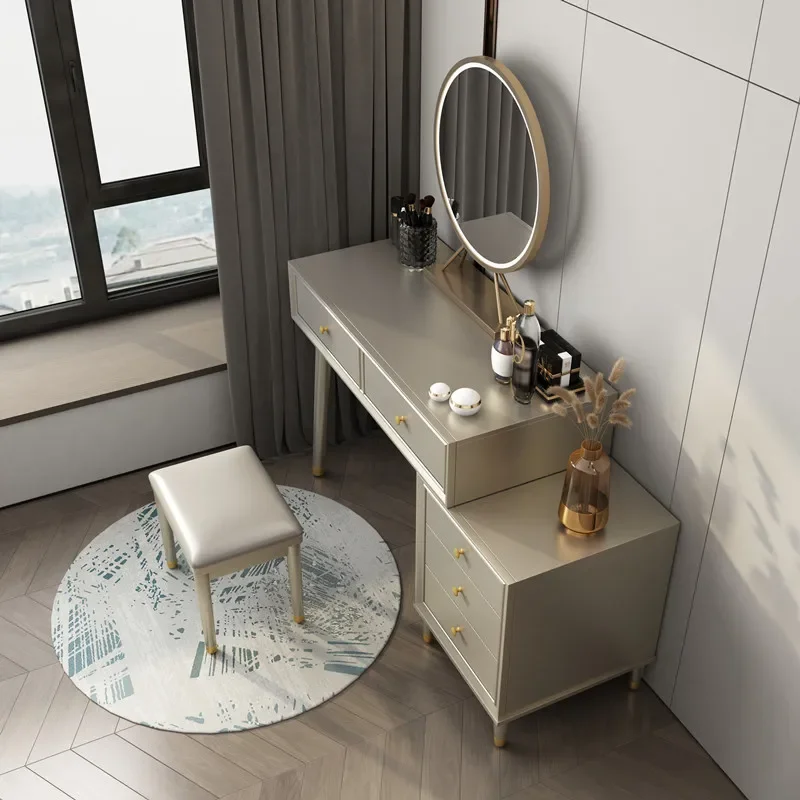 الحد الأدنى الكبار الغرور الجداول الجمالية صالون تخزين المدمجة فريدة من نوعها الغرور الجداول كبيرة الشمال Coiffeuse دي Chambre الأثاث