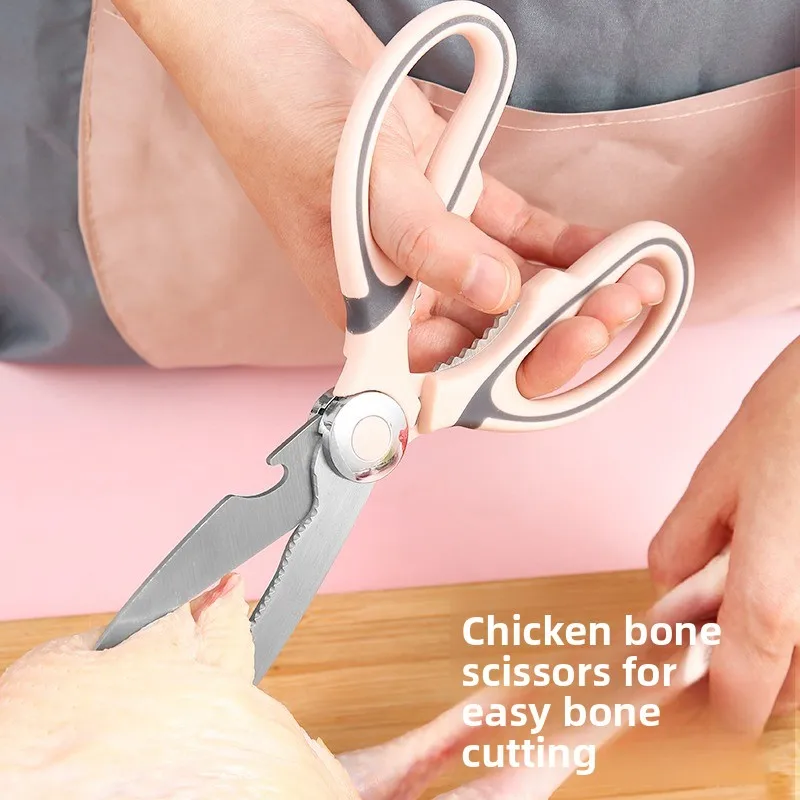 Heavy Duty Kitchen Scissors Stainless Steel Poultry Shears Professional Chicken Bone Cutter Multi-purpose Meat Fish BBQ Tool
