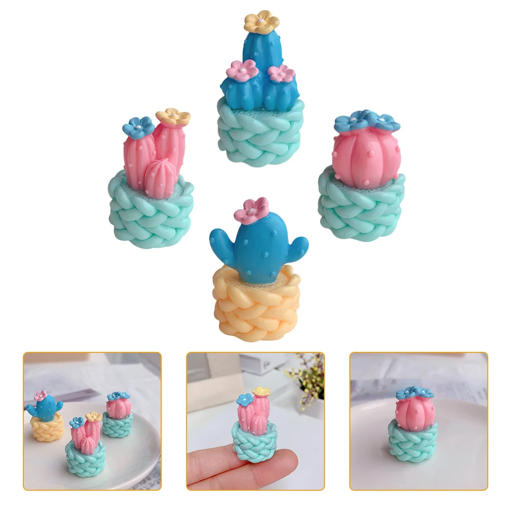 

4Pcs Simulation Succulents Desktop Bonsai Ornament Realistic Small Potted Plant Decoration Artificial Succulent Plants Home