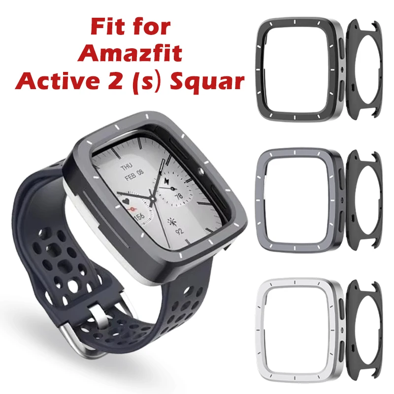 

Металлический защитный чехол для Amazfit Active 2 Square/Active2s Square Sapphire Edition, универсальная защита от ударов и падения на 360 градусов