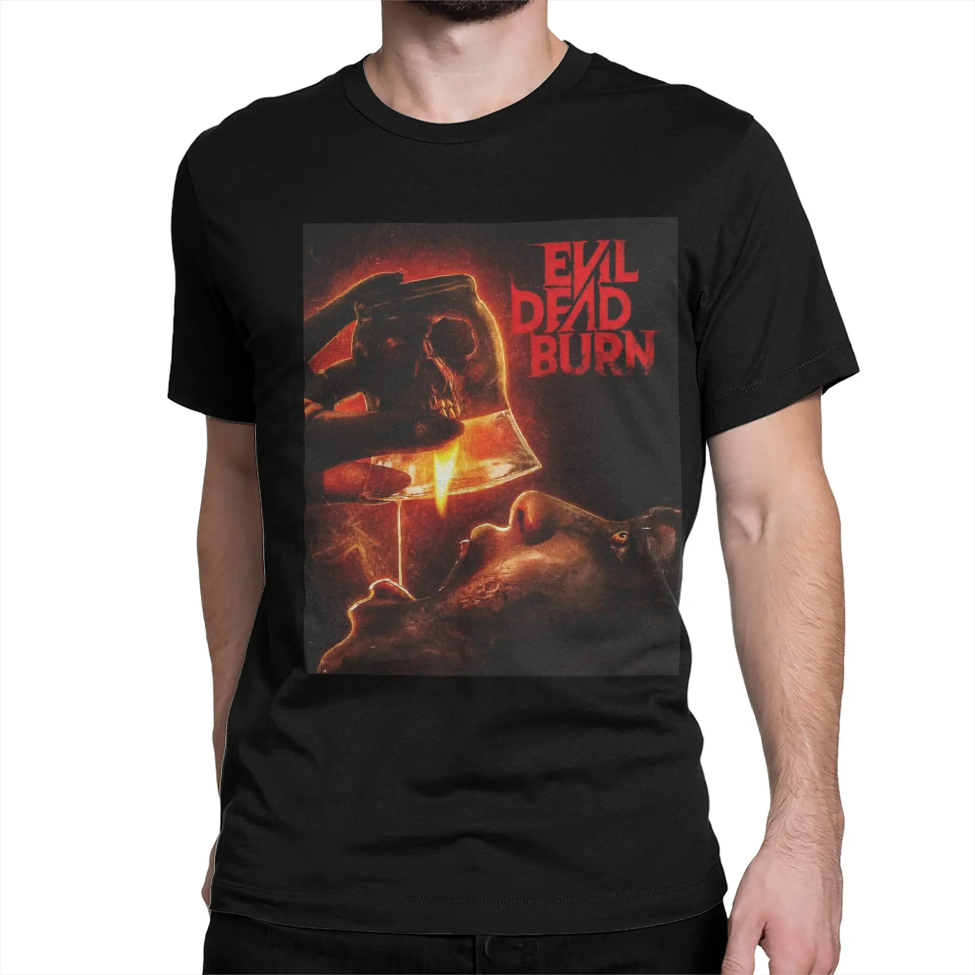 Evil Dead Burn Men Women's T Shirts  Humor Tees Short Sleeve O Neck T-Shirts Cotton Adult Clothes