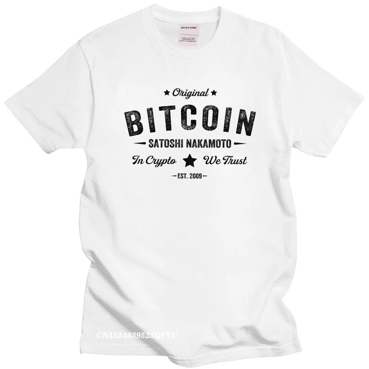 Retro Bitcoin Satoshi Nakamoto In Crypto We Vertrouwen T-shirt Mannen Esthetische Camisas Mannen Blockchain Casual Tshirt Premium Katoen Tees