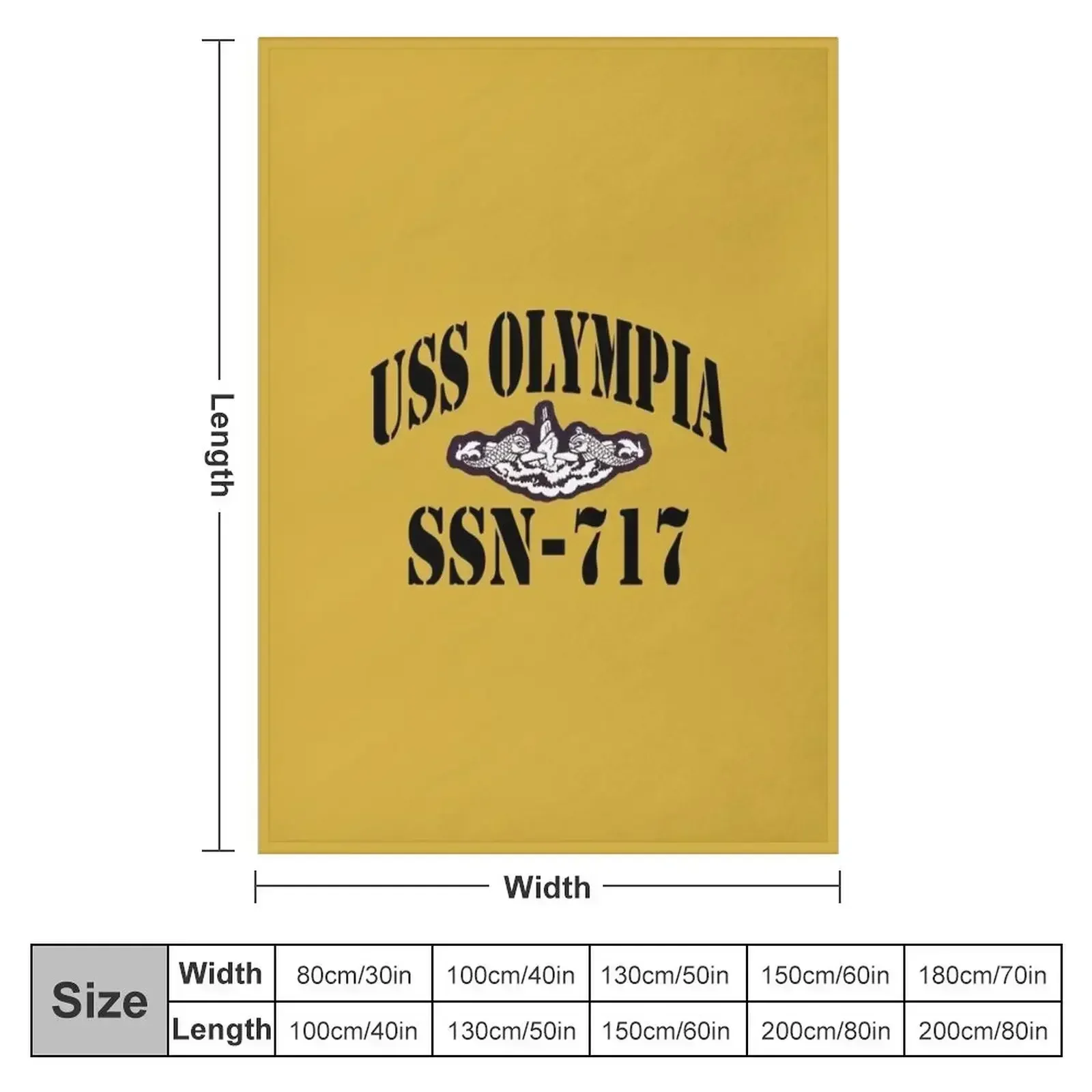 USS OLYMPIA (SSN-717) SHIP'S STORE Throw Blanket Soft Loose decorative Plaid on the sofa Shaggy funny gift Blankets
