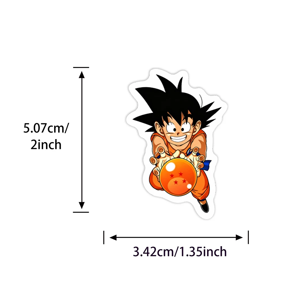 10/30/60pcs Dragon Ball Klassieke Anime Stickers Waterdichte Graffiti DIY Skateboard Bagage Telefoon Cartoon Son Goku decals Verpakking