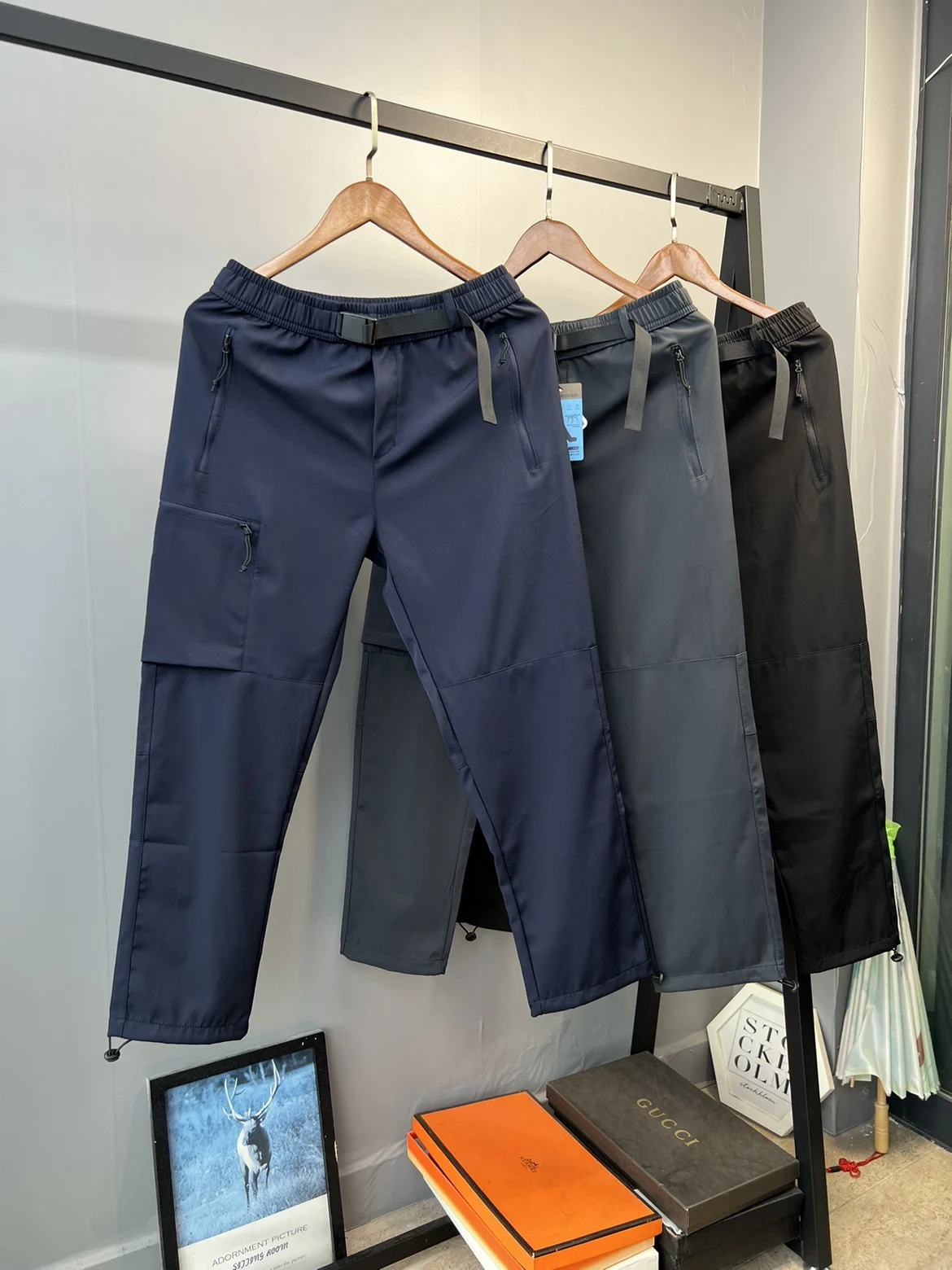 

Outdoor Workwear Softell Hiking Pants Men's Spring Autumn Casual Faionable Straight Leg Pants Windproof Water Repellent