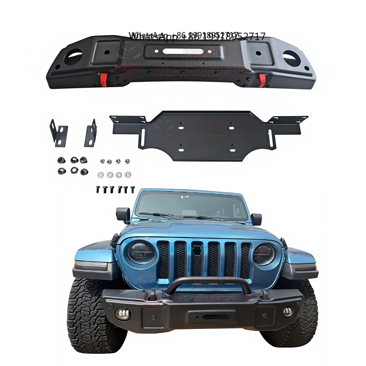 

4x4 Pickup Car Front Bumper Bull Bar for Wrangler JK 2007-2018 Car Winch Bumpers Auto Parts JJ496