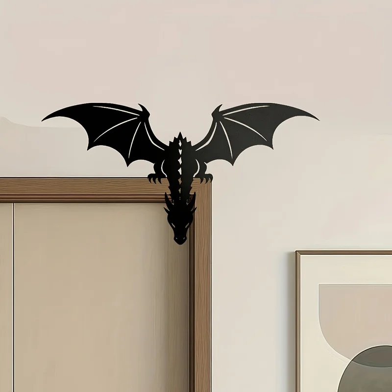 1pc Wrought Iron Dragon Themed Wall Art