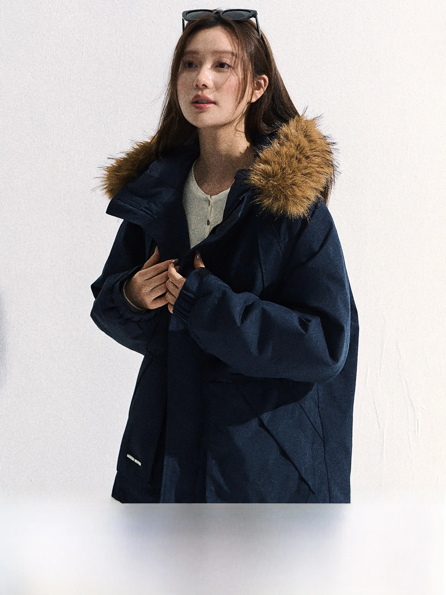 

Женская утепленная парка 0PASSION с капюшоном, длинными рукавами, на молнии, пуховик в корейском стиле, свободный крой, зимняя