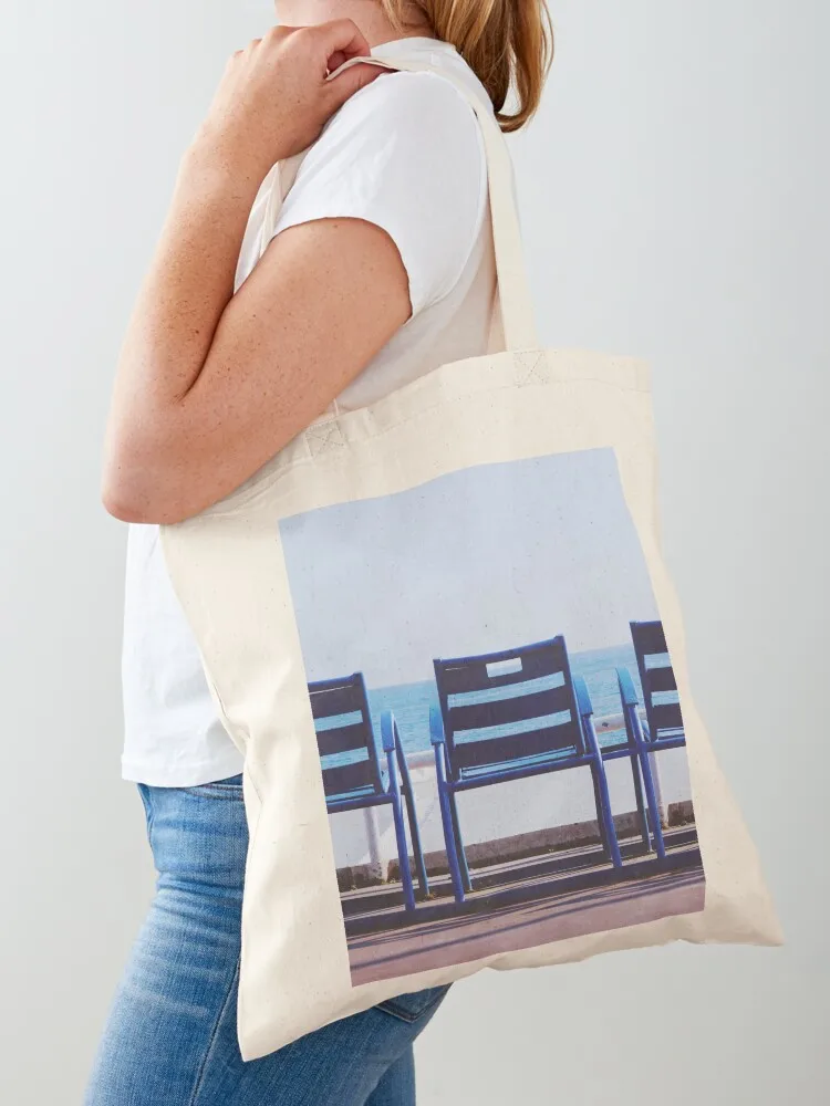 

Blue iconic chairs of Nice French Riviera Fine Art Photography Tote Bag tote bags men tote bag female bag