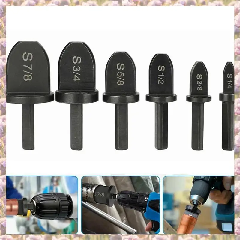 -FTGT 6PCS Air Conditioner Copper Tube Expanding Tool Copper Tube Expander Triangular Handle Tube Expander Set