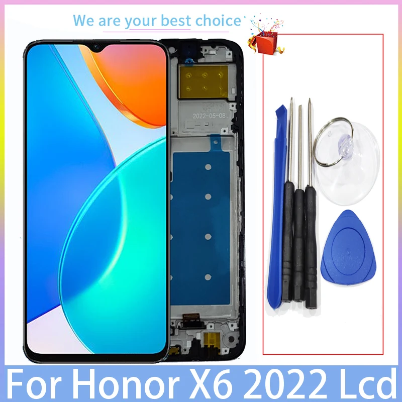 6.5\'\' For Honor X6 Original LCD Display With Frame Touch Screen Digitizer Assembly Replacement Parts VNE-LX1 VNE-LX2