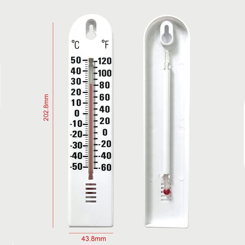 Wall Hanging Thermometer Temperature -50-50℃/-60-120° Ffor Indoor Outdoor Home Garden Office Decoration