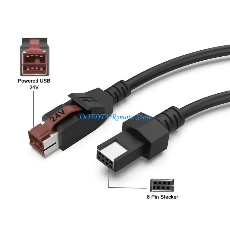 DXAB 24V Power Barcode Scanner Cable 2.54 Pitched 2x4Pin Wire For Retail Checkouts