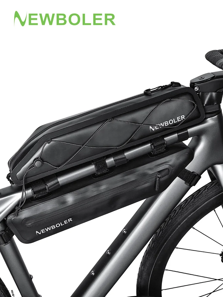 AliExpress NONE NEWBOLER Bike Bag 2L Portable Frame Front Tube Cycling Bag MTB Road Bicycle Pannier Bag Large Capacity Ultralight Cycling Bag