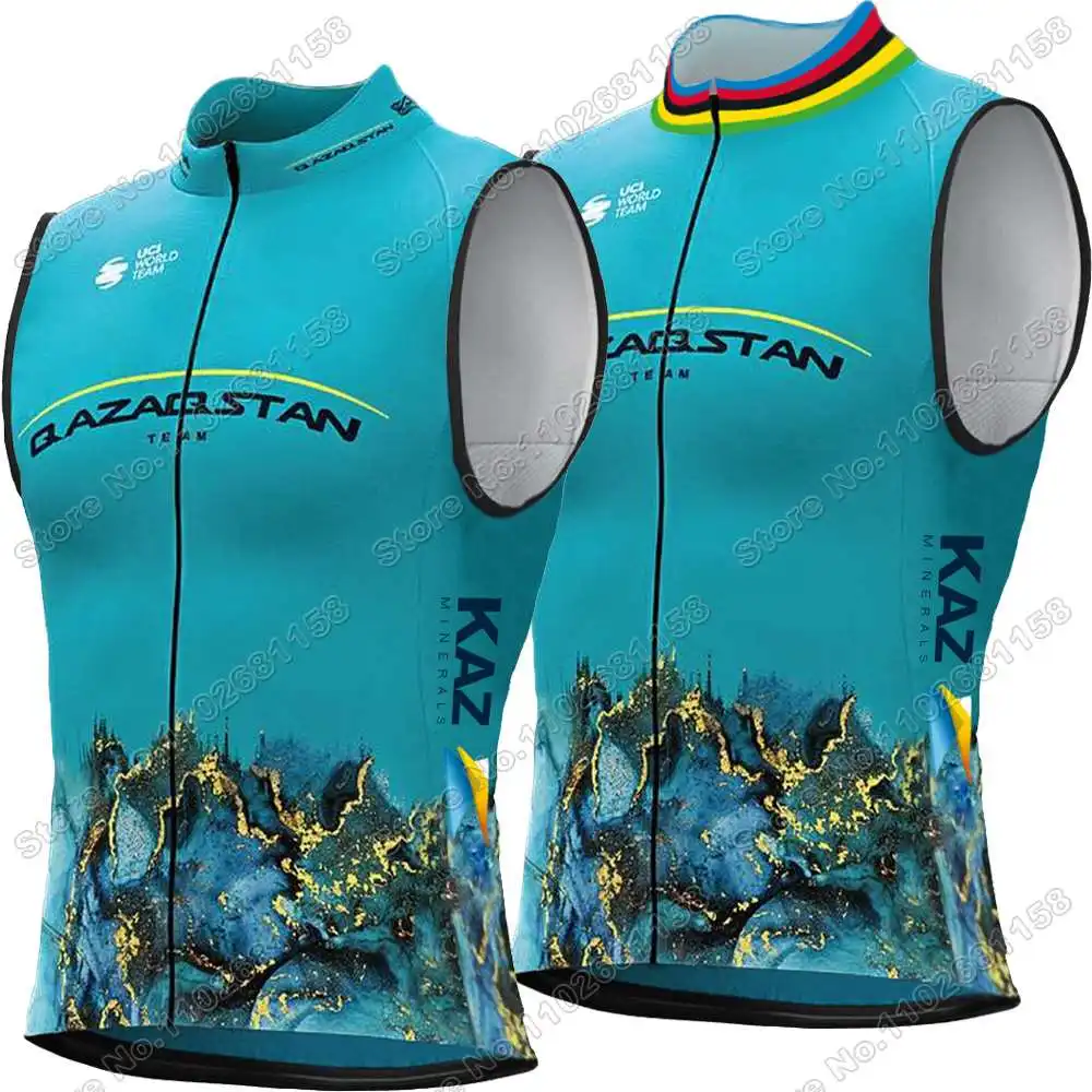 Коллекция 2024 года, велосипедный жилет qazaqстан, ветрозащитный жилет с надписью «Всемирный Чемпион» Cavendish, велосипедный жилет, Джерси, велосипедная ветровка без рукавов
