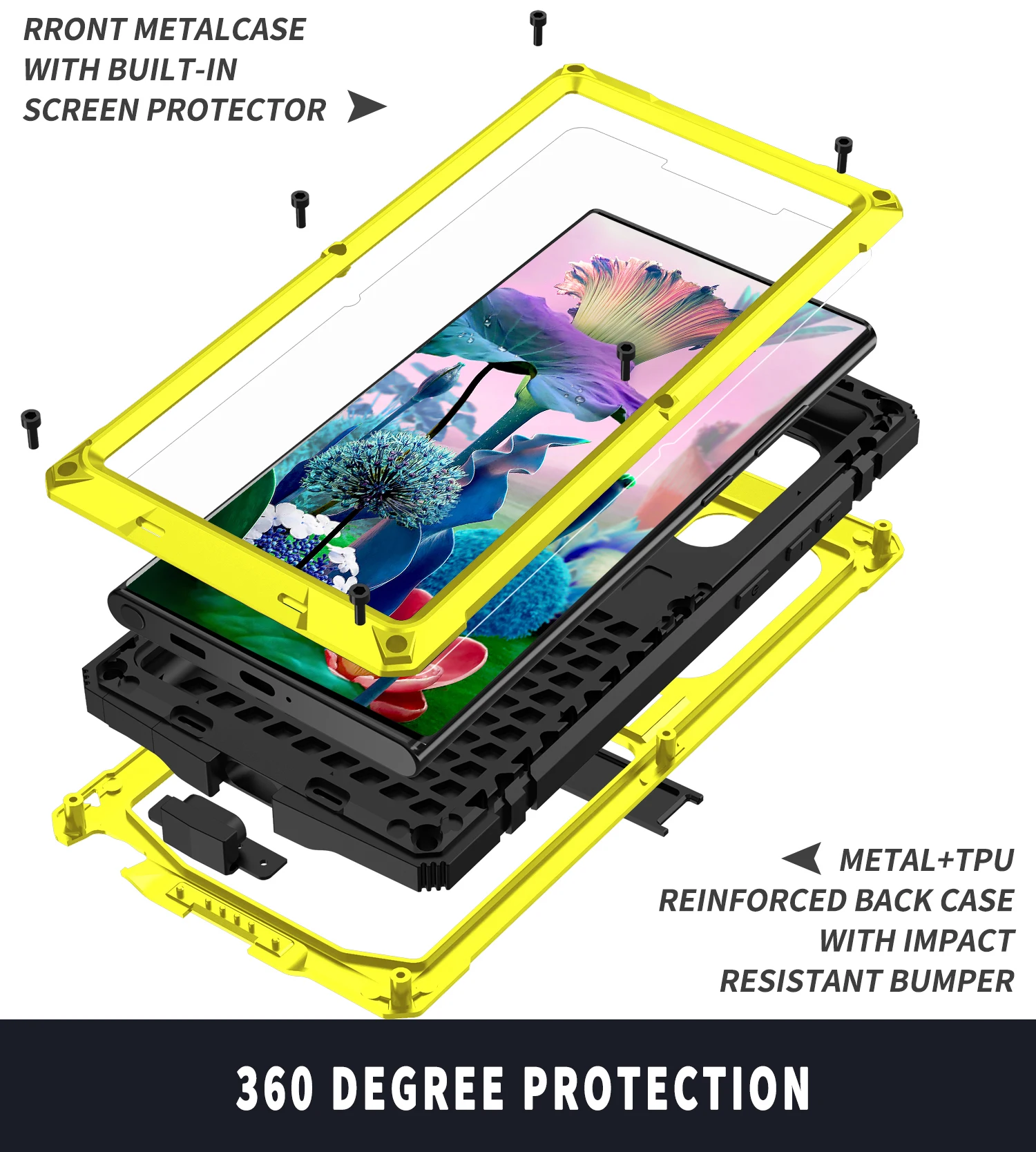 Com suporte + proteção completa para samsung s23 ultra s23 + s23 5g 2023 caso kickstand dupla camada protetora à prova de choque