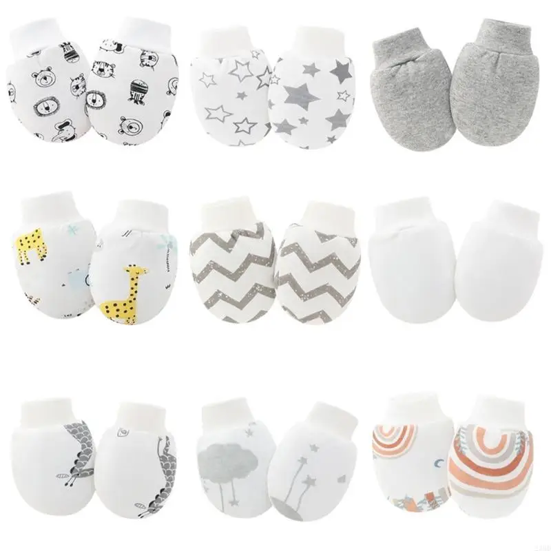 

23GD 9 Pairs Soft Breathable Gloves for Girl Boy Baby Mittens No Scratch Mittens