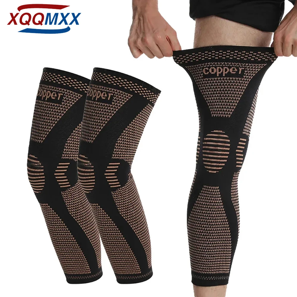 Full Leg Compression Sleeve,Copper Knee Sleeves,Support for Thigh Knee Calf, Arthritis, 20-30mmHg Reduce Varicose Veins Swelling