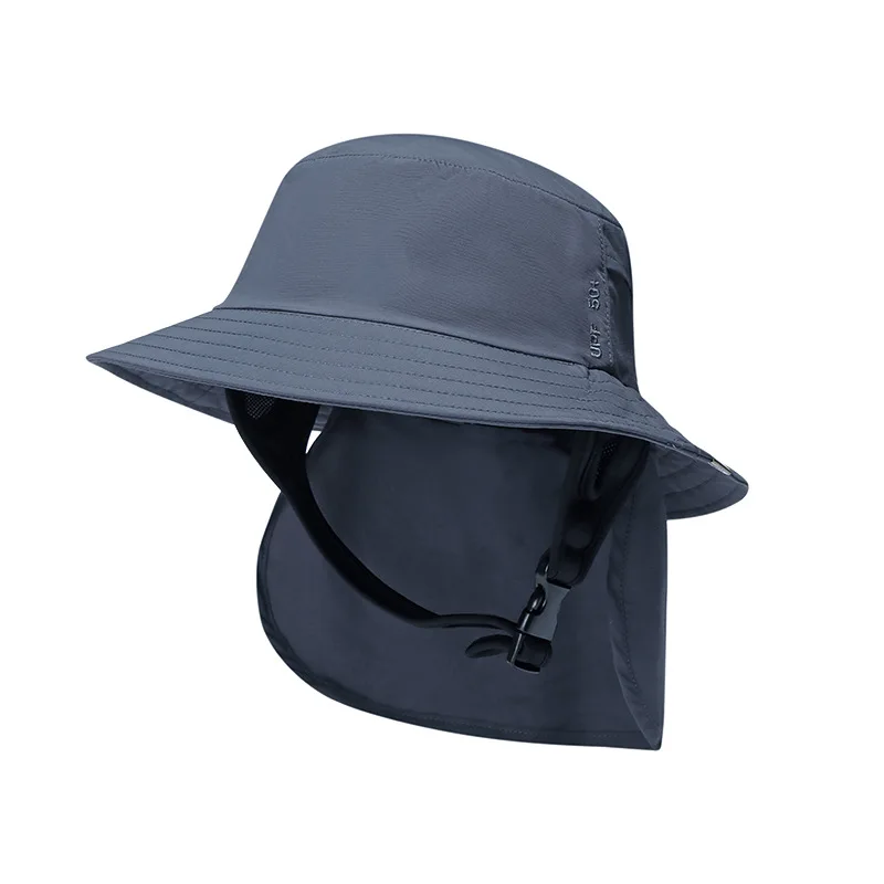 Summer Beach Surfing Hat Men Women Bucket Hat Breathable Shade Waterproof Seaside Wide-brimmed Hat Quick-drying Sunscreen Cap