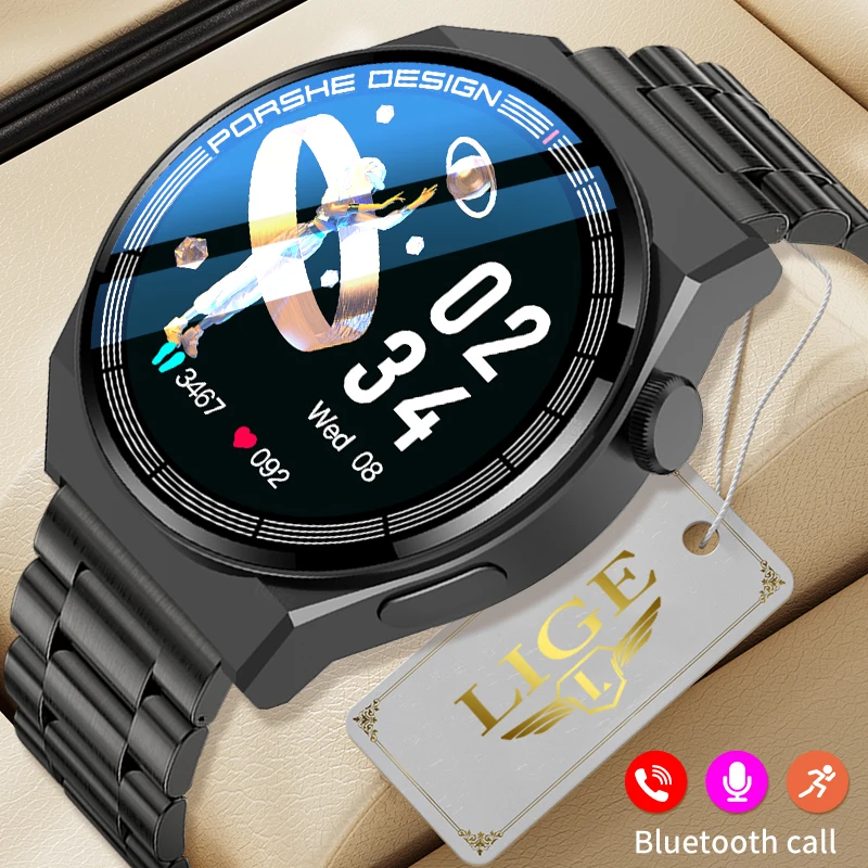 

LIGE Smartwatch Men Women 2023 Bluetooth Call Fitness Watch Smart Watch for iOS and Android Phones Activity Tracker, Black