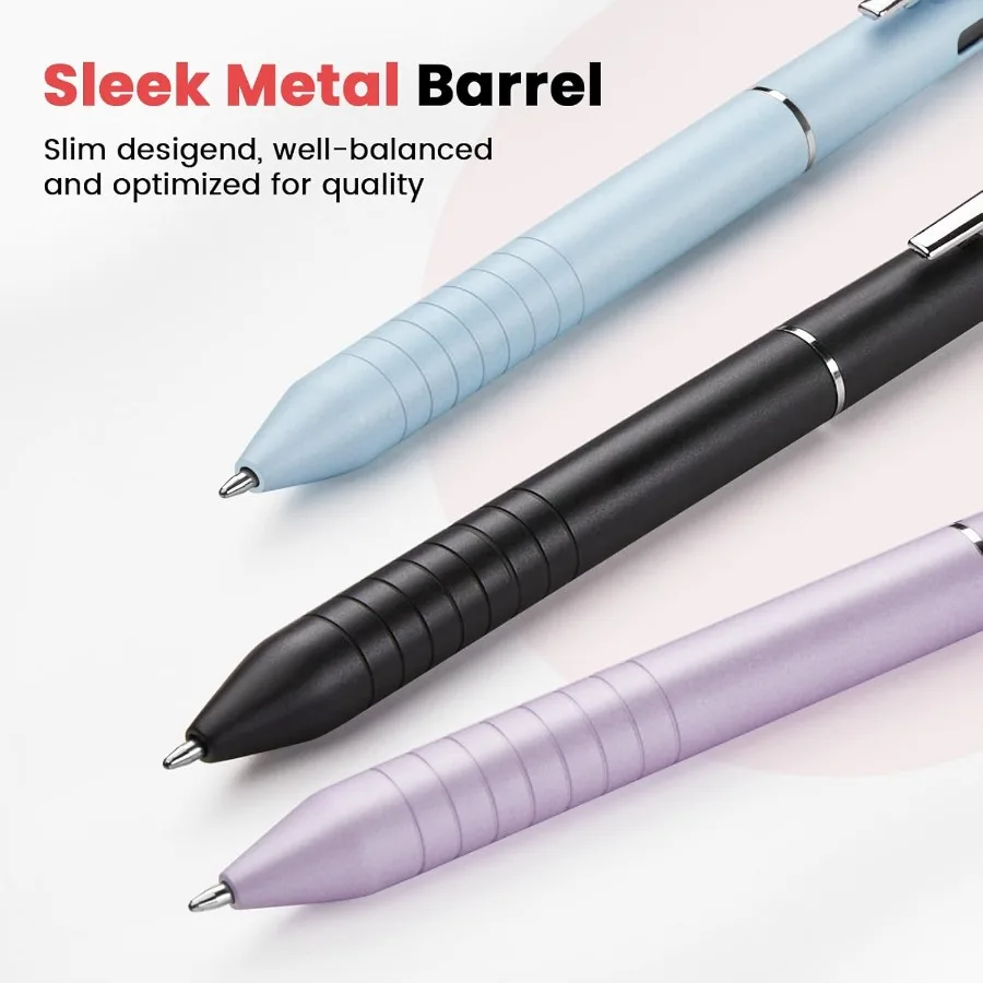 Разноцветная ручка в одном EC, металлические 4-цветные шариковые ручки, средняя точка, выдвижная шариковая ручка 1,0 мм со стилусом, Jourling Plann