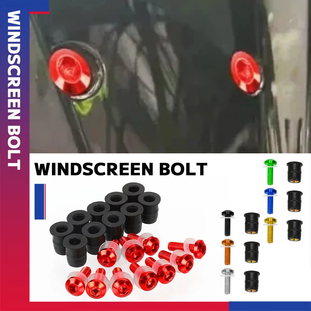 

For Honda CB500X CB500 CB 500 X 500X 2013-2026 2025 2024 2023 2022 Windscreen Windshield Nuts Bolts Screw Rubber Rivet Kits