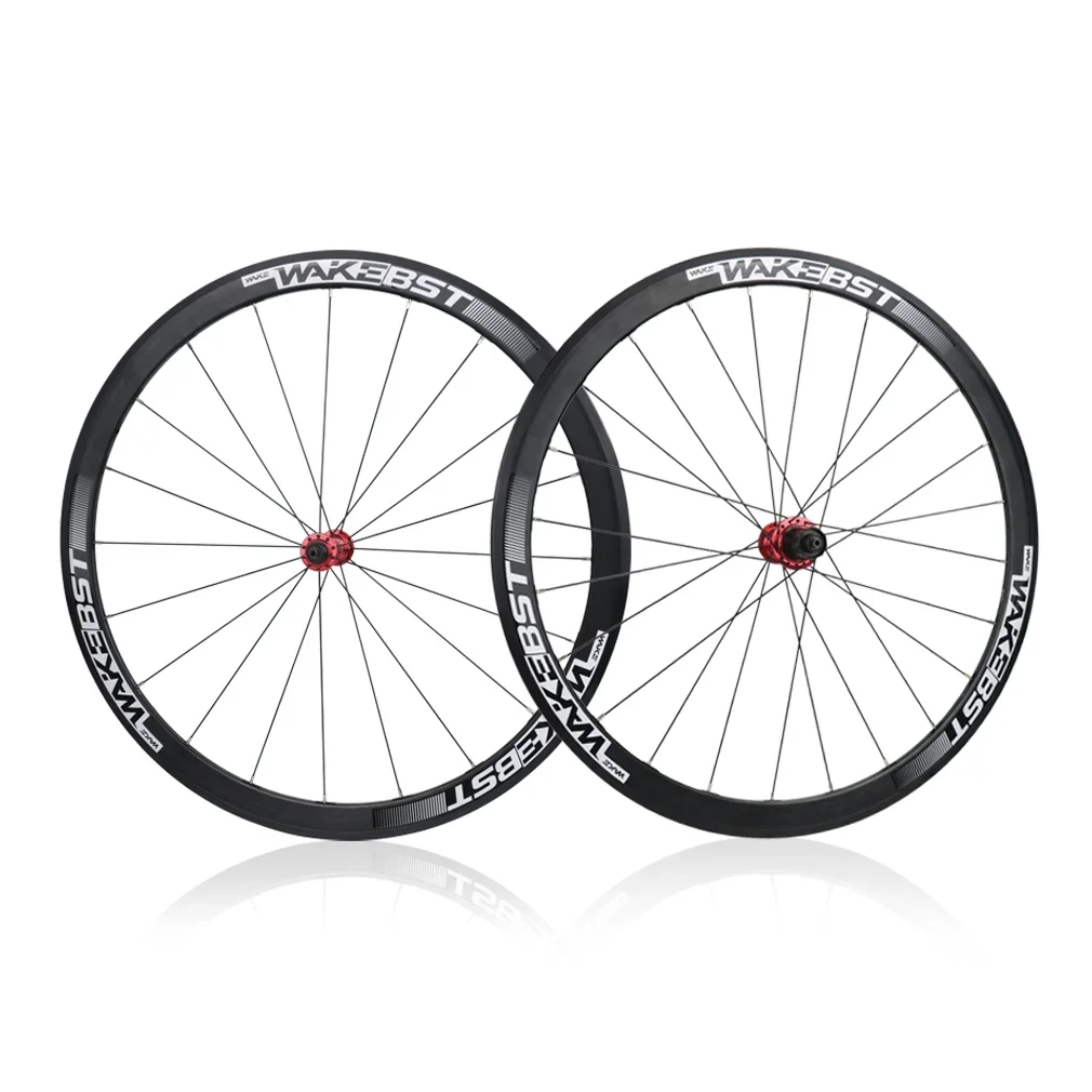 

WAKE Road Bike Wheelset 700C, Aluminum Alloy Rim 20/24H Disc Brake MTB Wheelset, Fit 7-11 Speed Cassette Bicycle Wheelset