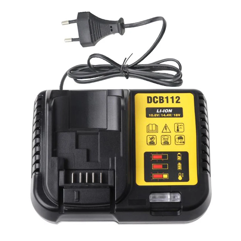 DCB112 Li-Ion Battery Charger For Dewalt 10.8V 12V 14.4V 18V 20V DCB200 DCB101 DCB115 DCB107 DCB105 DCB140 DCB118 DCB102 DCB104