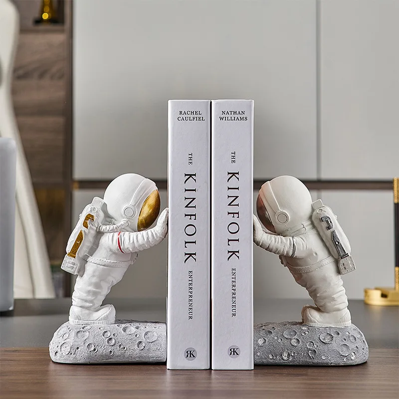 

Nordic Creative Astronaut Bookstop Decoration Modern Children's Room Study Bookstand Office Desktop Bookcase Decoration