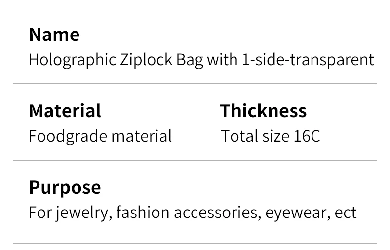 100 Stück selbst klebende Lasers chmuck transparente Kunststoff verpackungs beutel Süßigkeiten Postkarten Schmuck verpackung Geschenk Aufbewahrung beutel – Detail 3