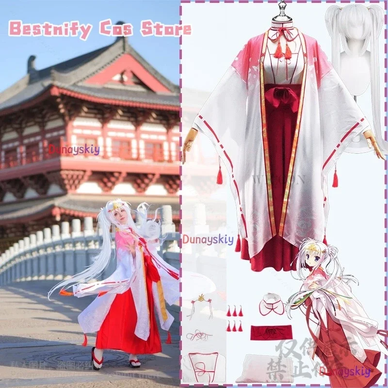 

CosplayGalgame Anime Senren*Banka Cosplay Tomotake Yoshino Costume Japanese Kimono Dress Lencerias Lolita Wigs For Girls Cos Cos