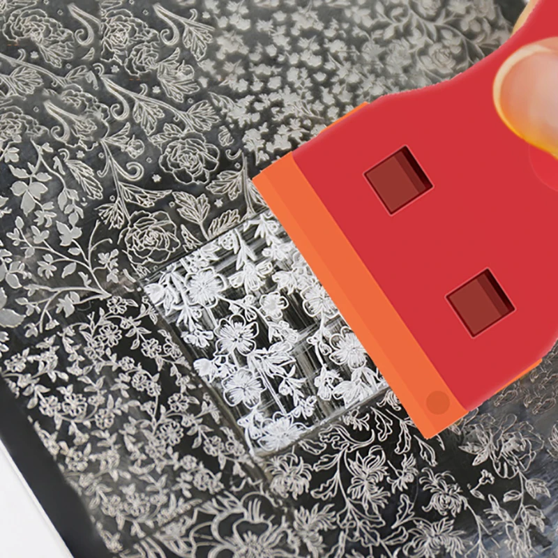 取り外し可能なクリーニングシャベル接着剤ステッカーツールネイルアートスクレーパーフレンチマニキュアスタンププラスチックスクレーパーネイルアートアクセサリー用