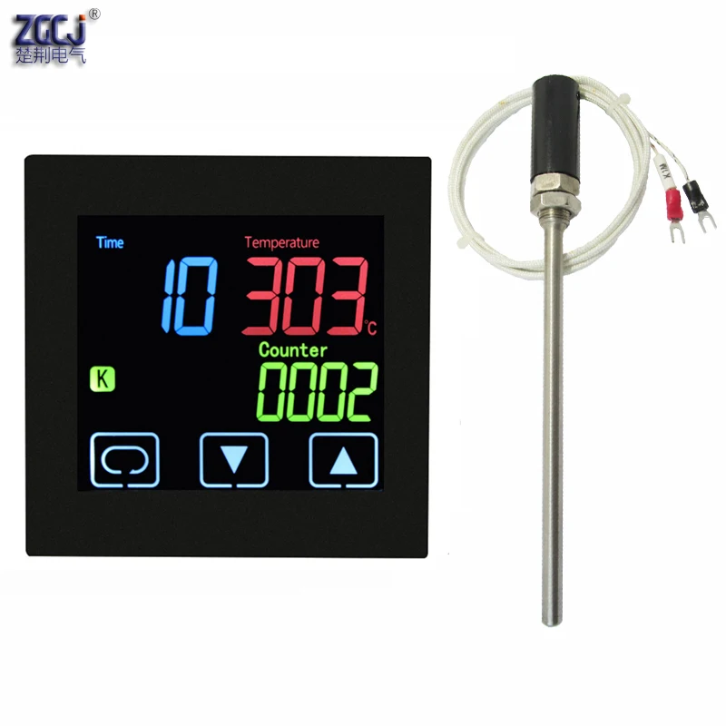 Electric Deep Fryer Thermostat commercial chip machine Digital temperature controller 220VAC time count function alarm output