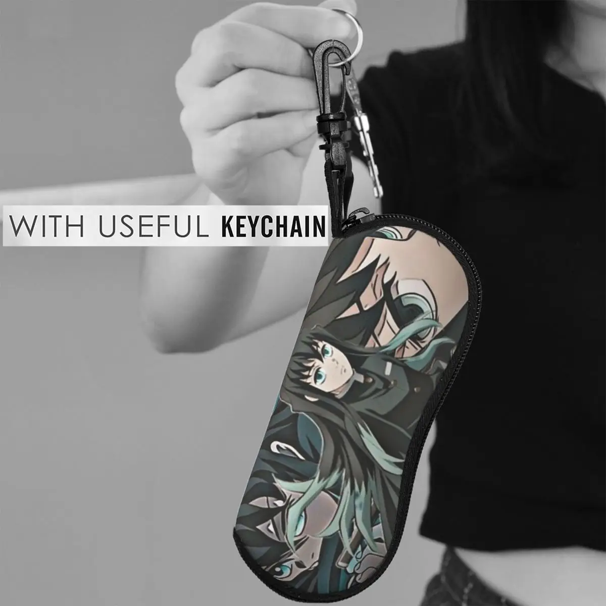 Muichiro Tokito Shell Glasses Case Protector Sunglasses Box Women Men Soft Eyeglass Bag Pouch