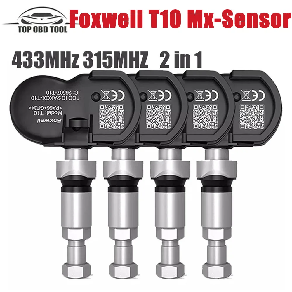 Foxwell T10 MX-Sensor TPMS 2 in 1 433MHz 315MHZ OE Universal Activate Programming Tire Pressure Monitor Test Repair Tools T1000