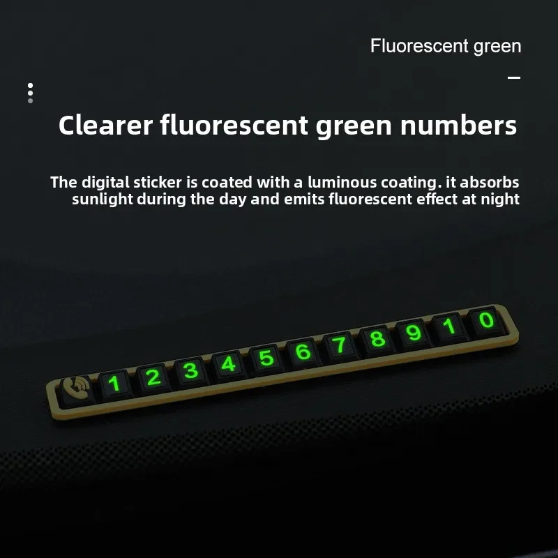 

Car Temporary Parking Card Phone Number Card Plate Telephone Number Stop Luminous Parking Aid Garage Car Accessoires Interior