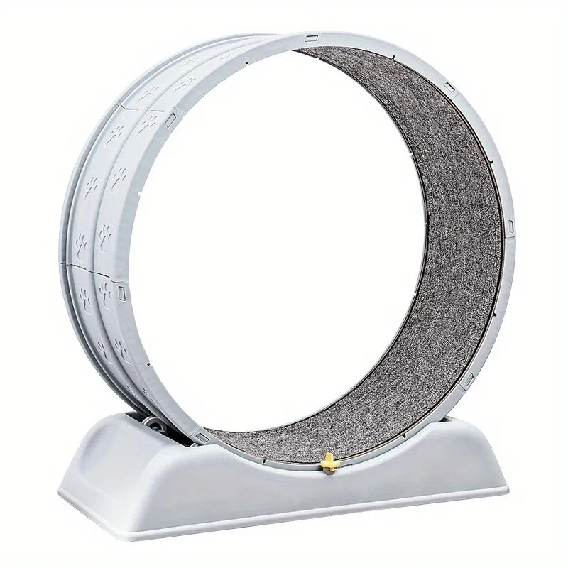 Loopband voor katten, ultra-stil houten katten trainingshulpmiddel met vergrendelmechanisme, verwijderbaar tapijt, 76 cm