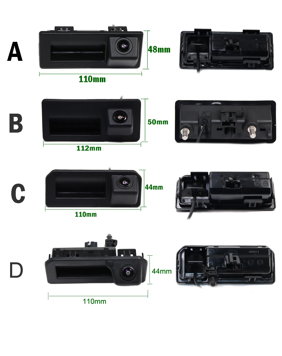 GAYINTT Car Trunk Handle Rear view Camera For Audi VW Passat Golf Tiguan Jetta MIB Support Steering Wheel Trajectory Line