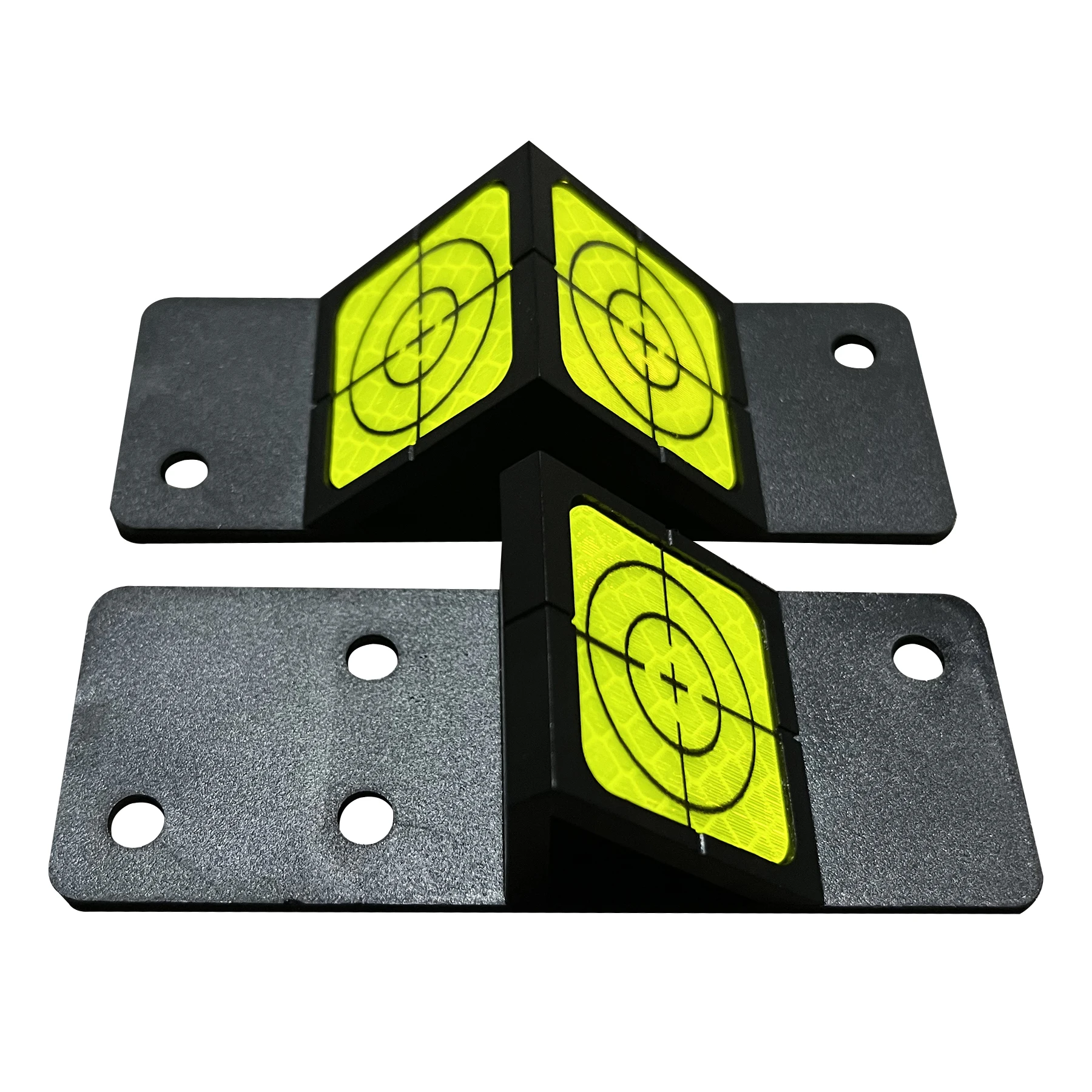 45 Degree Fluorescent Green Reflective Target with 30mm 3M Reflector Sheet for Total Survey Station Angle Measurement Plaquette