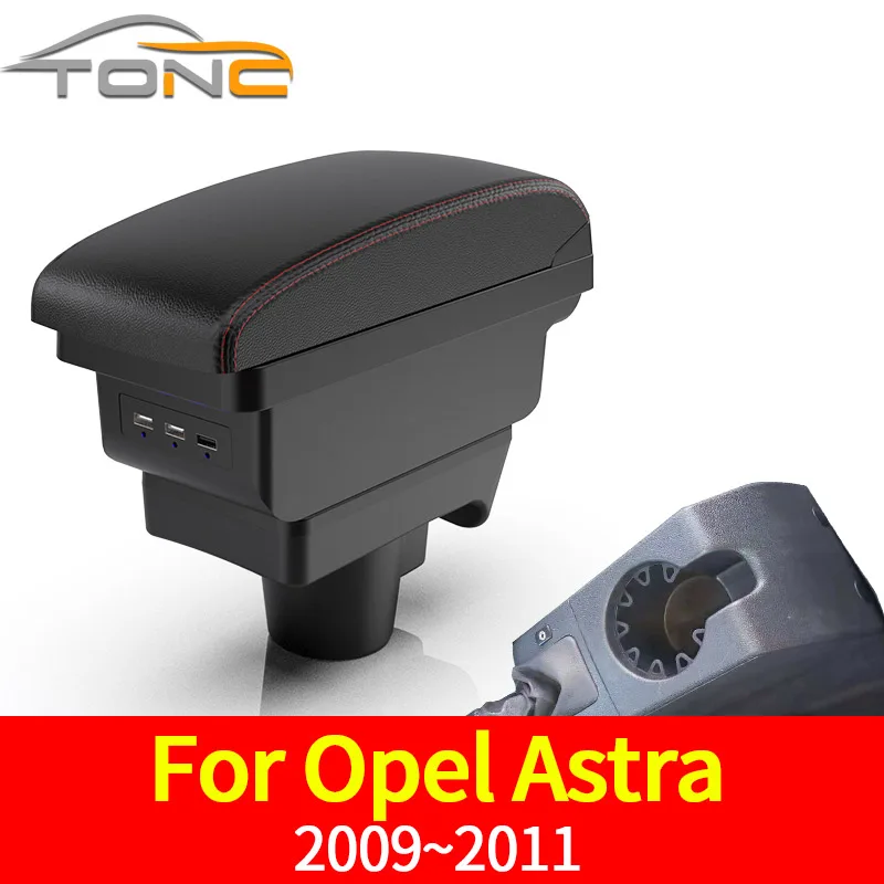 

For Opel Astra Armrest Box For Opel Astra H Car Armrest 2008-2011 Interior details refitting Car Accessories Storage box USB
