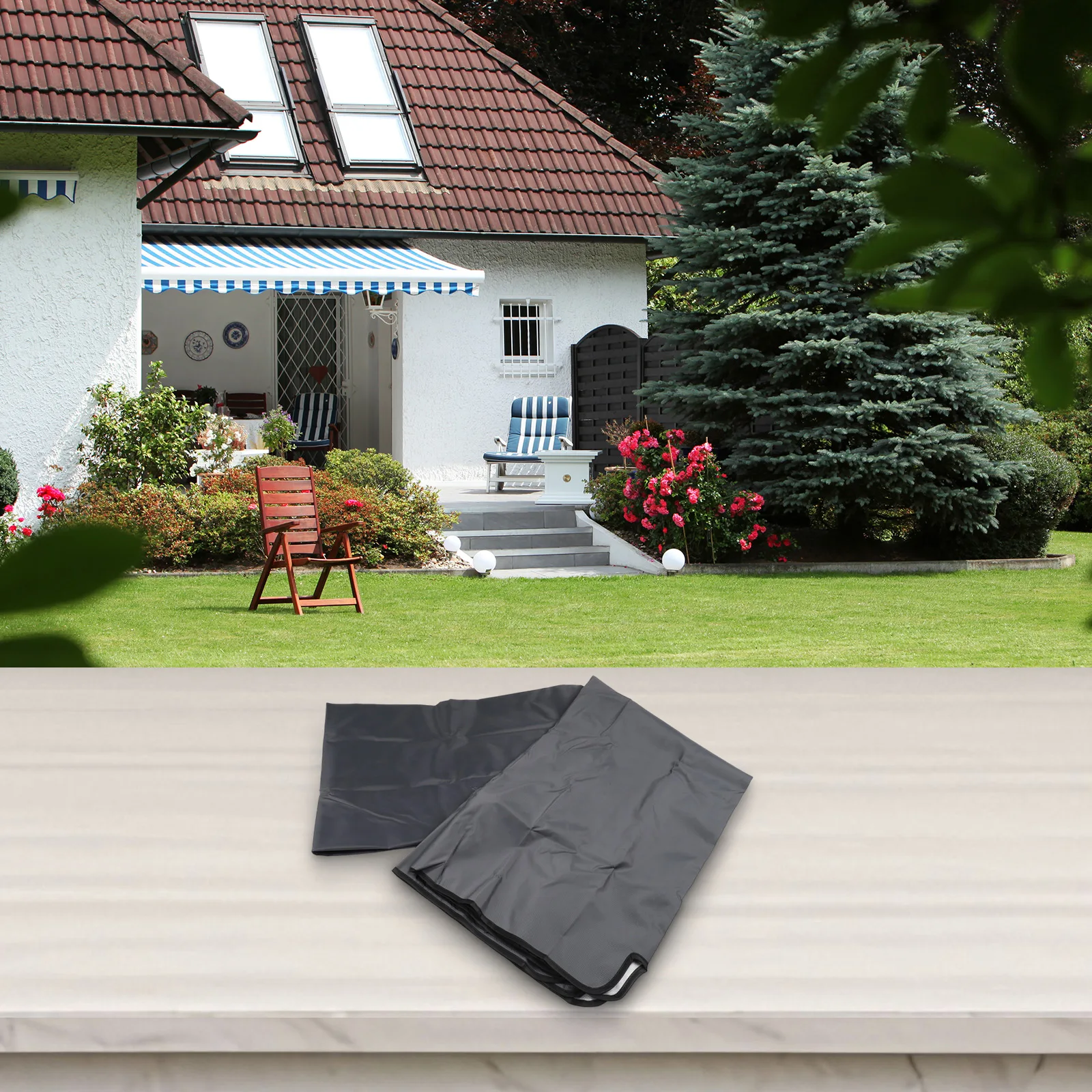 Garden Use Outdoor Events Green Gray 420D Oxford Cloth Outdoor Shading Solution Shade Sail Easy Installation Cover
