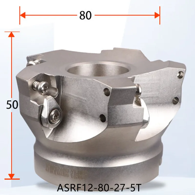 

1pc ASRF12-80-27-5T high feedrate Indexable face mill ASRF15MM face milling cutter SDMT1205