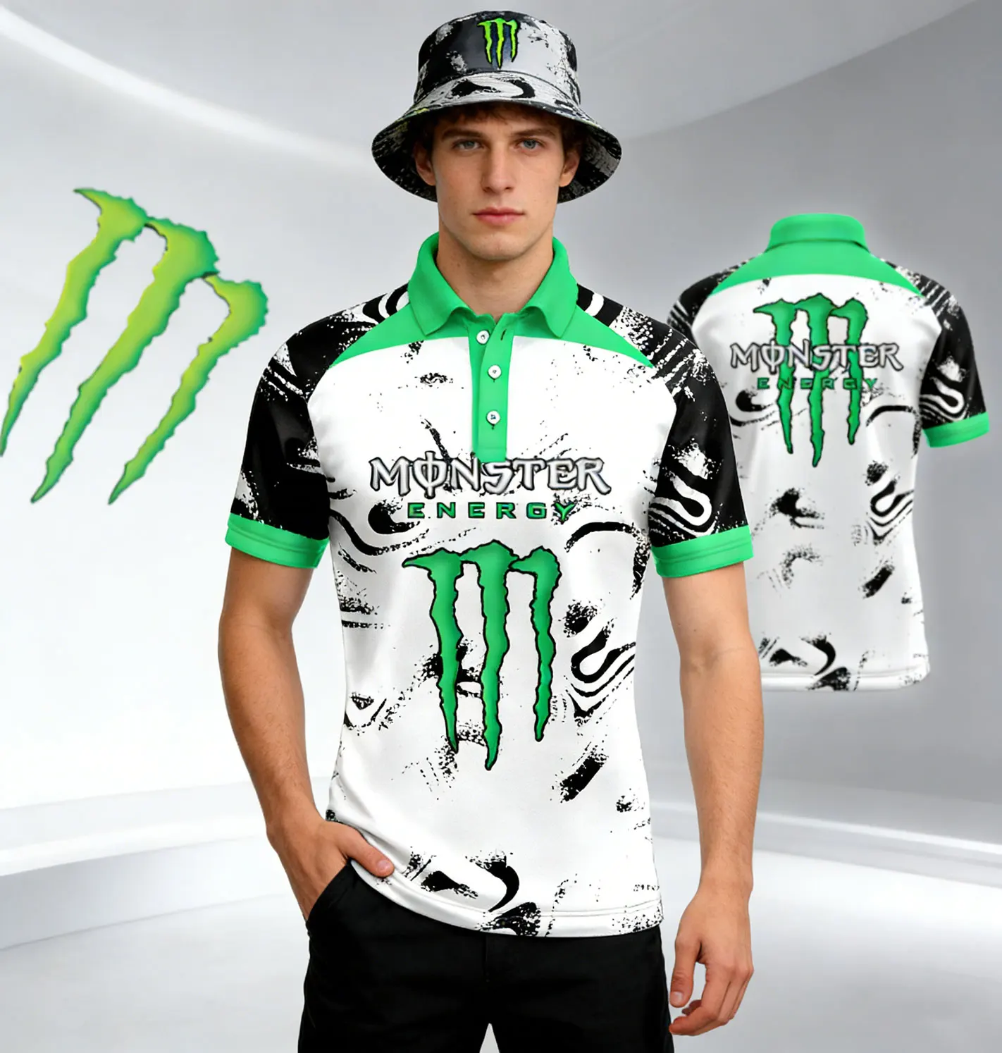 

Новая футболка-поло Monster Energy 2026 для мужчин: уличный стиль, спортивная активность, мода, свободный крой, большие размеры, для повседневного ношения и вечеринок