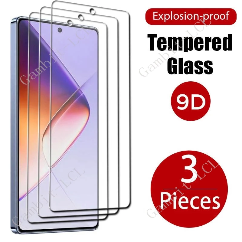 3PCS 9H Original For Infinix Note 40 Tempered Glass Protective On InfinixNote40 Note40 X6853 6.78