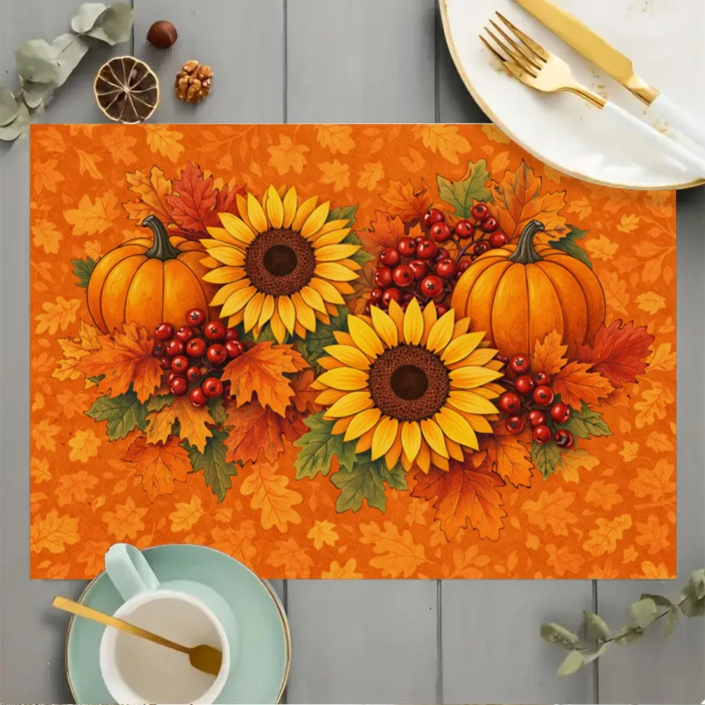 Noble Vintage Peony Butterfly Placemat Swirl Flower Print Decorative Table Mat for Romantic Farmhouse Kitchen Dining Home Use